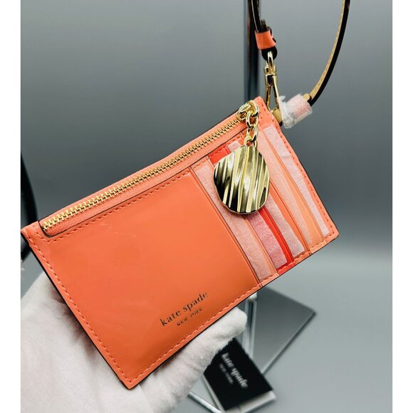 Kate Spade KL570 Snack Time Potato Chip Bag Embossed Card Case Wristlet Wallet - Picture 8 of 13